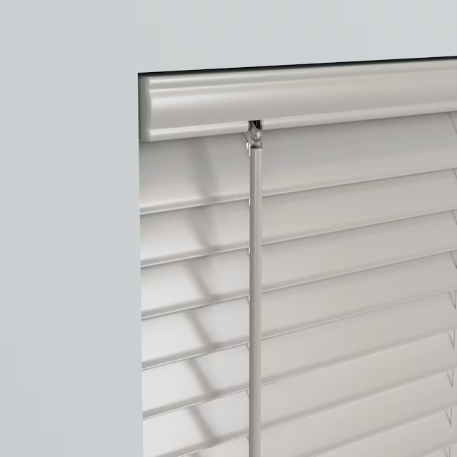 Project Source Premium 2-in Slat Width 34-in x 72-in Cordless Gray Vinyl Room Darkening Horizontal Blinds