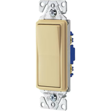 Eaton 15-Amp Single-Pole Rocker Light Switch, Ivory