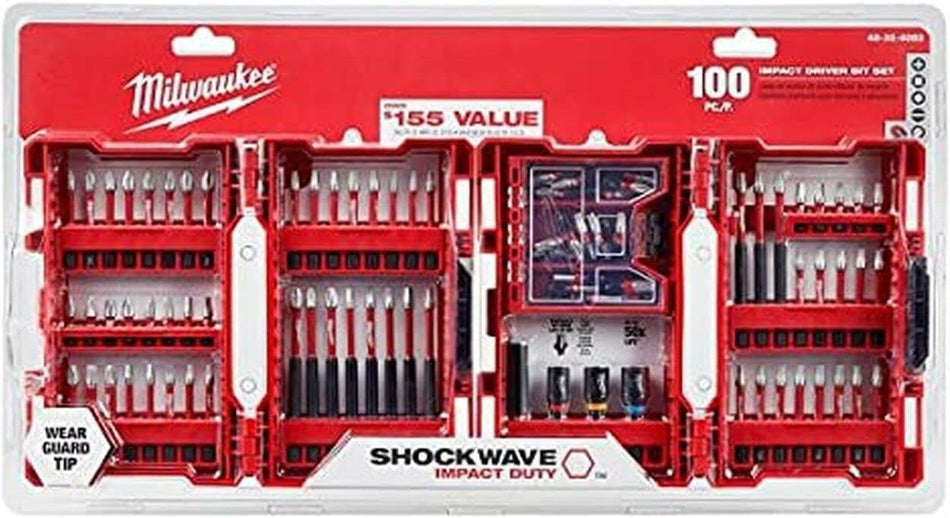 Milwaukee Shockwave Impact Duty Bohrer- und Schraubendreher-Bit-Set aus legiertem Stahl (100-teilig)