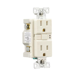 Eaton 15-Amp 125-volt Tamper Resistant AFCI GFCI Residential/Commercial Decorator Outlet, Light Almond