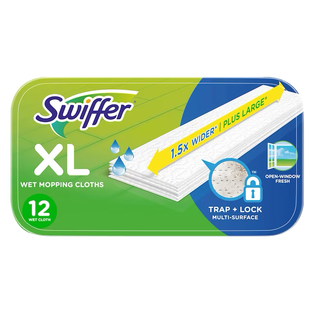 Swiffer Sweeper X-Large Wet Open Window Fresh Mikrofaser-Nachfüllpackung (12er-Pack)