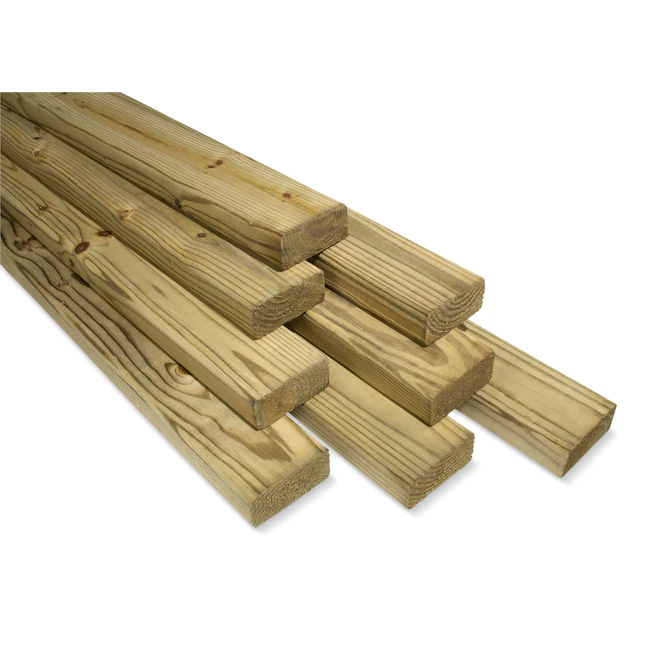 Schweres Wetter, 2 Zoll x 4 Zoll x 8 Fuß #2 Prime Square Wood druckimprägniertes Schnittholz 