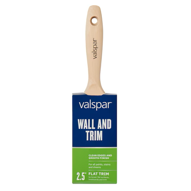 Valspar 2-1/2-in Reusable Polyester Flat Paint Brush (Trim Brush)