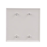 Eaton 2-Gang Midsize White Polycarbonate Indoor Blank Wall Plate