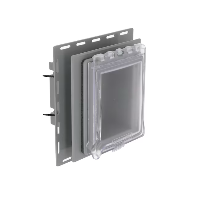 Hubbell TayMac 1-Gang Rectangle Gray Plastic Weatherproof Electrical Box Cover