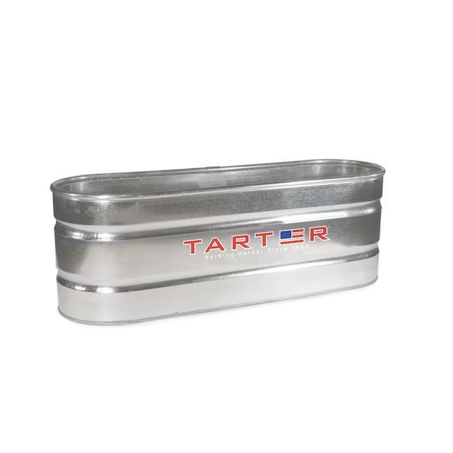 Tarter 170-Gallons Galvanized Steel Water Trough Galvanized Steel Stock Tank