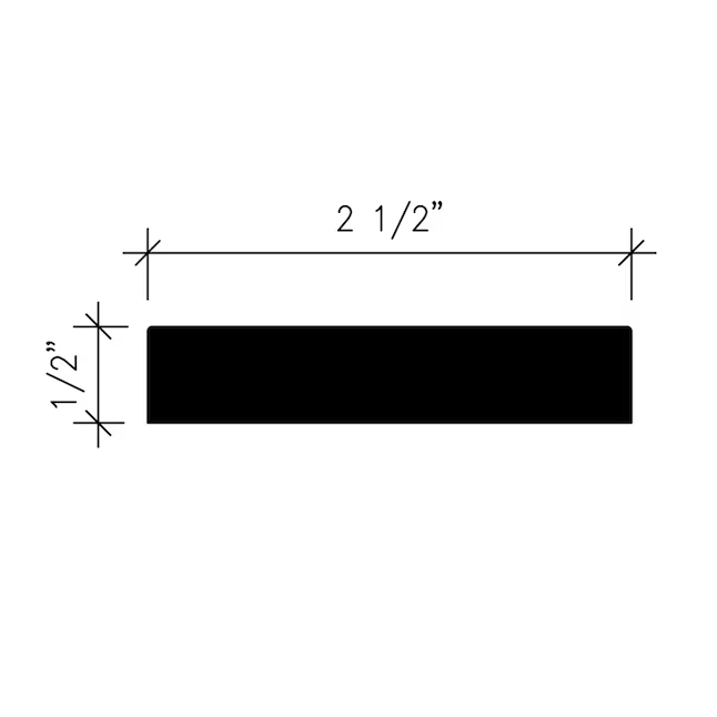 Inteplast Group Building Products 1/2-in x 2-1/2-in x 8-ft Modern Finished Polystyrene 8025 Baseboard Moulding