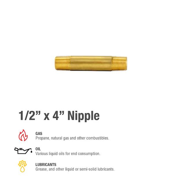 Proline Series 1/2-in x 1/2-in Threaded Male Adapter Nipple Fitting