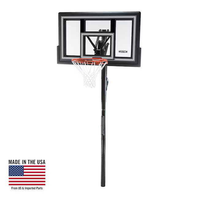 LIFETIME PRODUCTS Lifetime In-Ground Basketball Hoop - Adjustable Height, Polycarbonate Backboard, Slam-It Rim, Outdoor Use, Easy Assembly