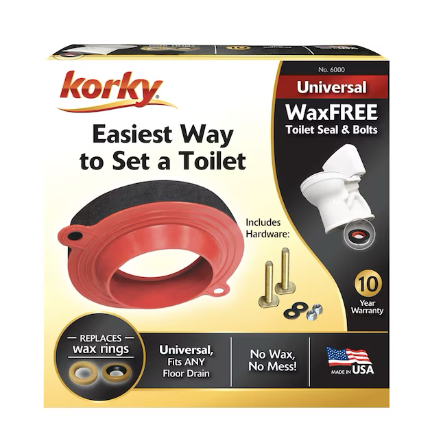 Kit de sellos para inodoro sin cera de caucho Korky