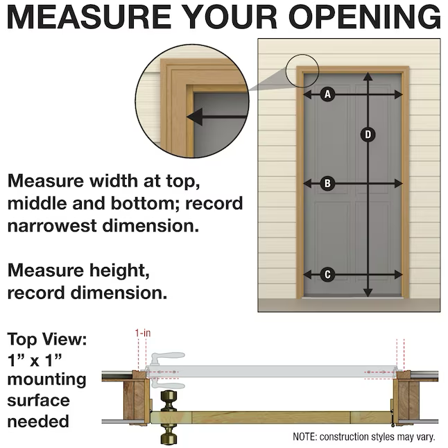 LARSON Southport 36-in x 81-in Brown Mid-view Self-storing Aluminum Storm Door with Brown Handle