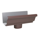 Amerimax 5-in x 10-in Brown K Style Gutter End with Drop