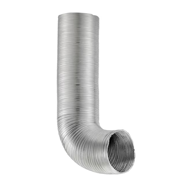 Lambro Rigiflex Semi-Rigid Silver Flexible Duct for Electric and Gas Clothes Dryer Installation