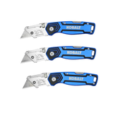 Kobalt, paquete de 3 navajas multiusos plegables con hoja de 18 mm Lockback