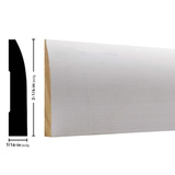 RELIABILT 7/16-in x 2-1/4-in x 8-ft Traditional Primed L 726 Baseboard Moulding