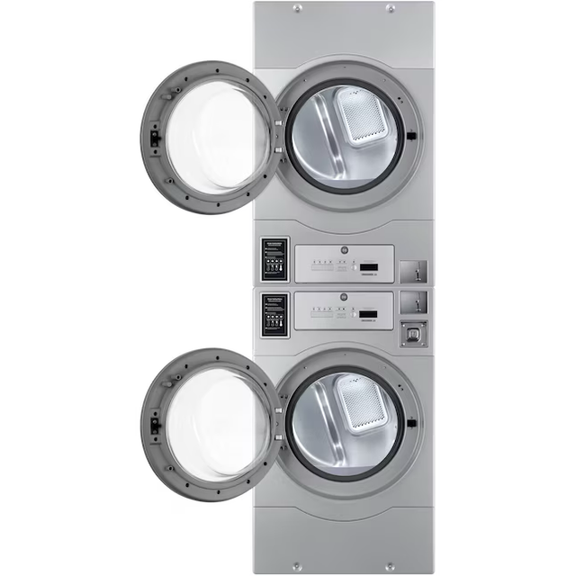 Crossover 2.0 Coin-Operated Electric Dryer Electric Stacked Laundry Center ( Stainless Steel )