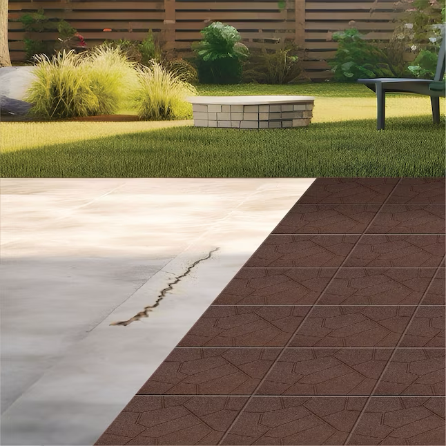 Rubberific 16-in L x 16-in W x 0.75-in H Square Brown Rubber Paver