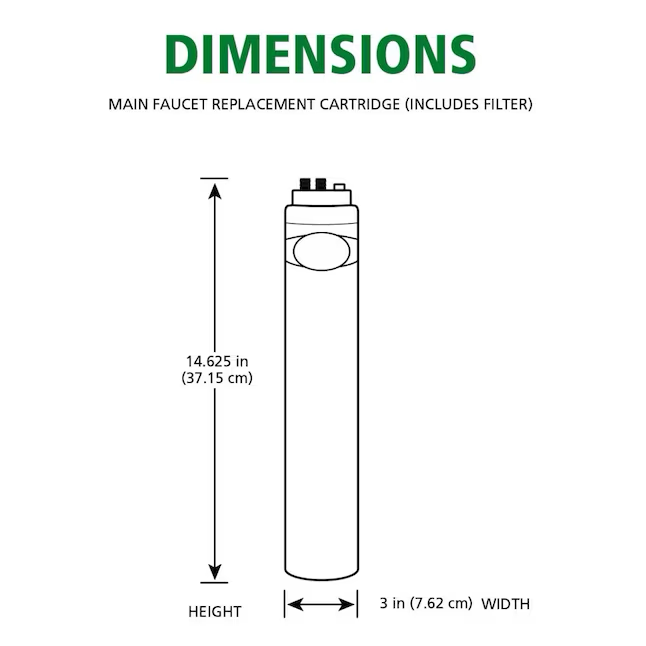 A.O. Smith Direct Connect Carbon Block Under Sink Replacement Filter