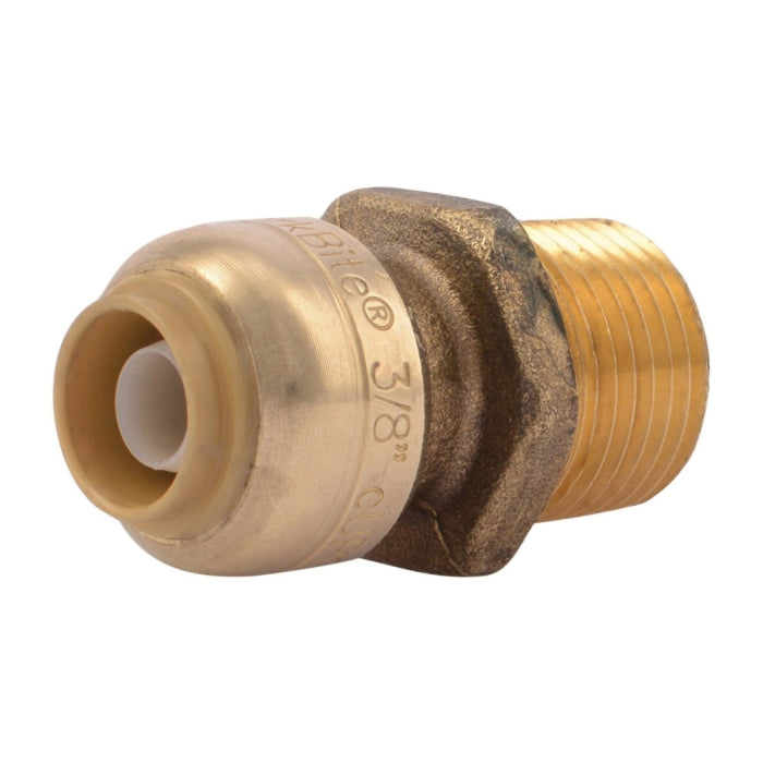 SharkBite 3/8 in. (1/2 in. OD) x 1/2 in. MNPT Brass Push Male Adapter