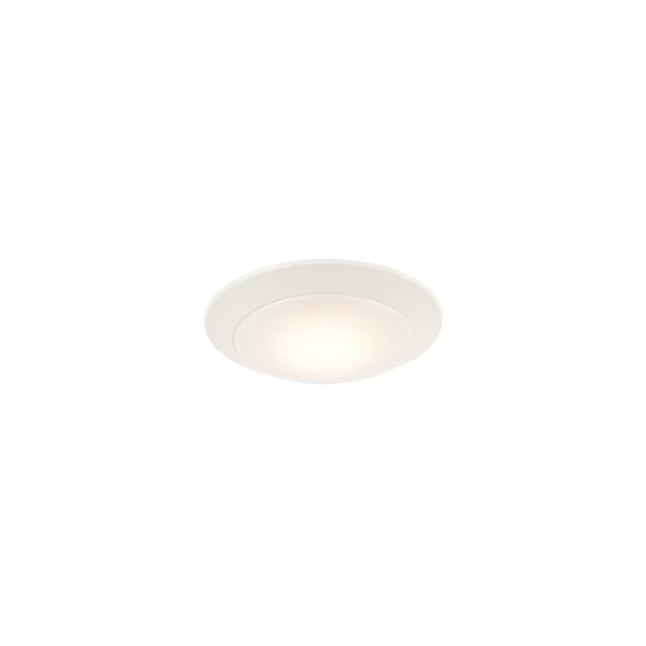 Project Source 1-Light 7.4-in Matte White LED Flush Mount Light (2-Pack)