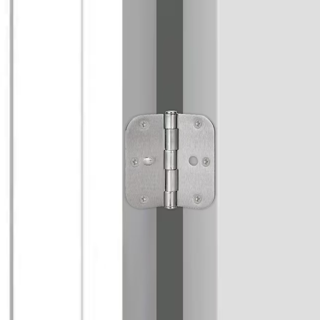 Bisagra de seguridad para puerta interior RELIABILT de níquel satinado de 3-1/2 pulg. de alto x 5/8 pulg. de radio (paquete de 3)