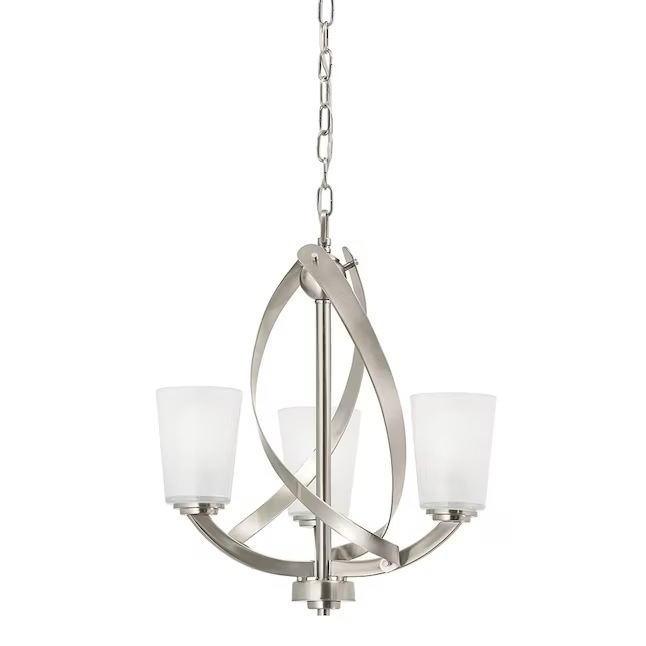 Kichler Layla 3-Light Brushed Nickel Modern/Contemporary Dry Rated Chandelier