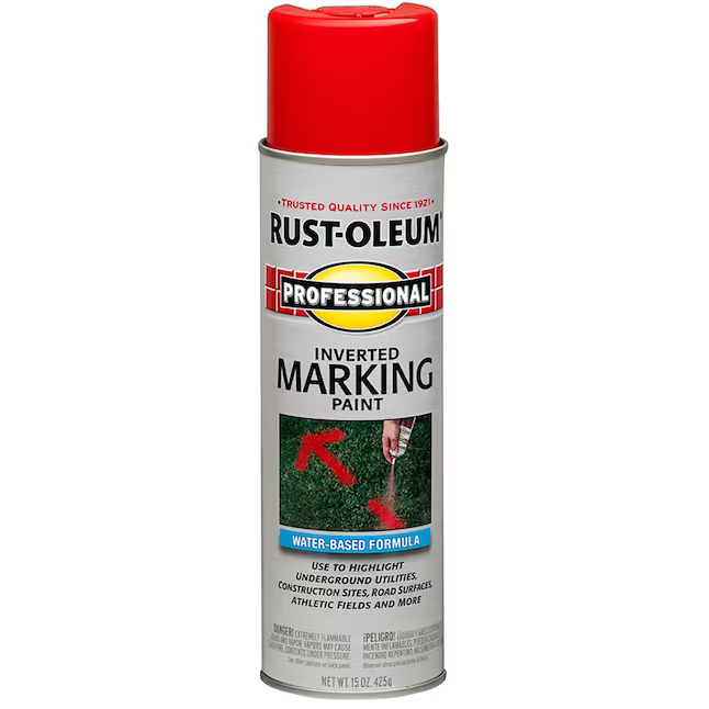 Rust-Oleum Professional Safety Red Markierungsfarbe auf Wasserbasis (Sprühdose)