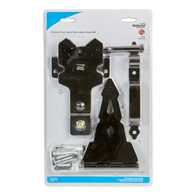 National Hardware 8-in Black Gate Hardware Kit