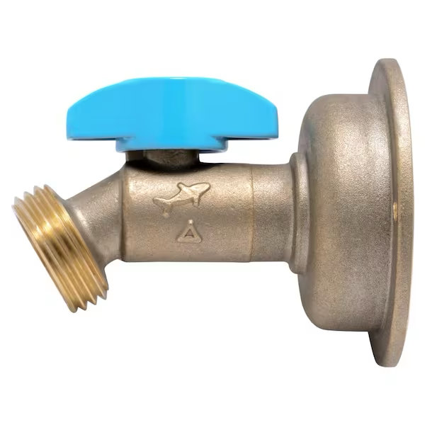 SharkBite 1/2 in. x 3/4 in. Brass Push-to-Connect MHT Quarter-Turn No Kink Hose Bibb