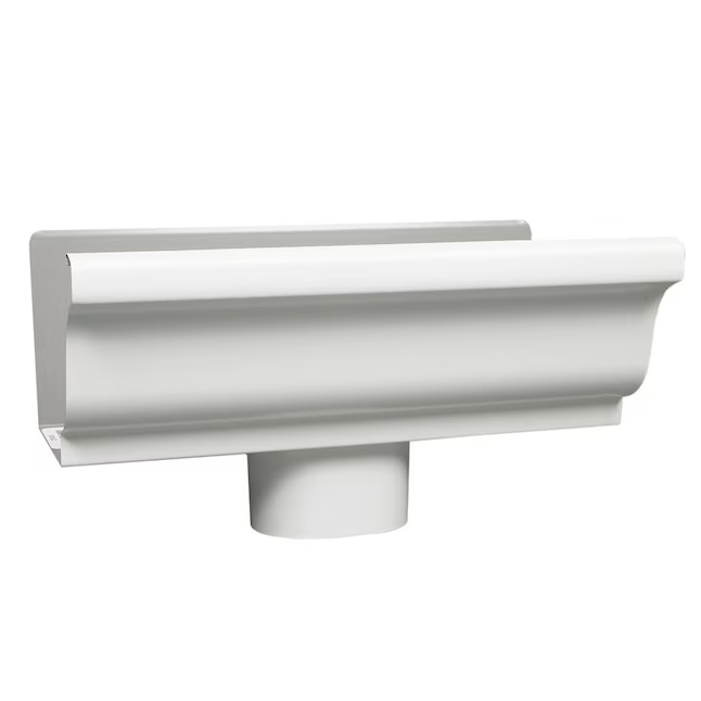 Amerimax 5-in x 10-in White K Style Gutter End with Drop