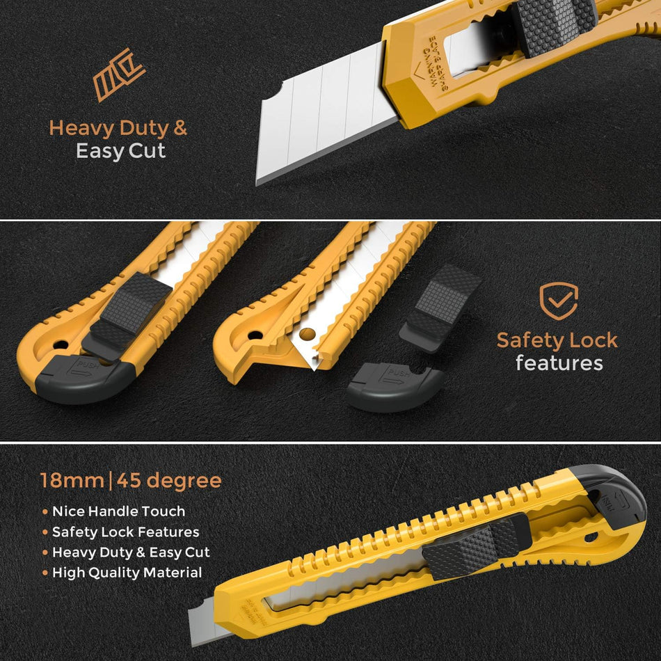 Retractable Snap-Off Box Cutters Razor Knife