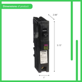 Square D Homeline 20 Ampere 1-poliger Doppelfunktions-AFCI/GFCI-Aufsteck-Neutralleiter-Leistungsschalter