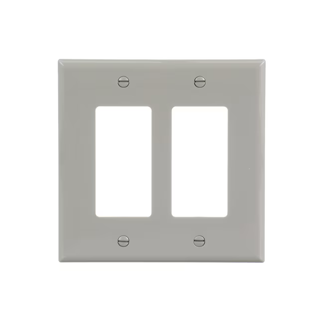 Eaton - Placa de pared decorativa para interiores, tamaño mediano, de policarbonato gris, 2 unidades