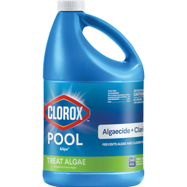 Clorox Pool&amp;Spa 128 oz Alguicida + Clarificador Prevención de algas en piscinas