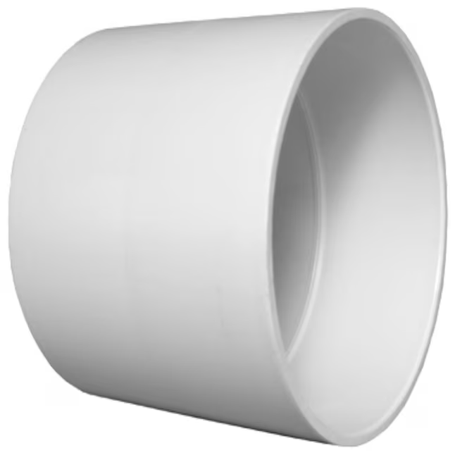 Charlotte Pipe 4-in x 4-in PVC DWV Hub Coupling for Non-Potable Water - NSF Safety Listed