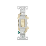 Eaton 20-Amp Single-Pole Toggle Light Switch, Ivory