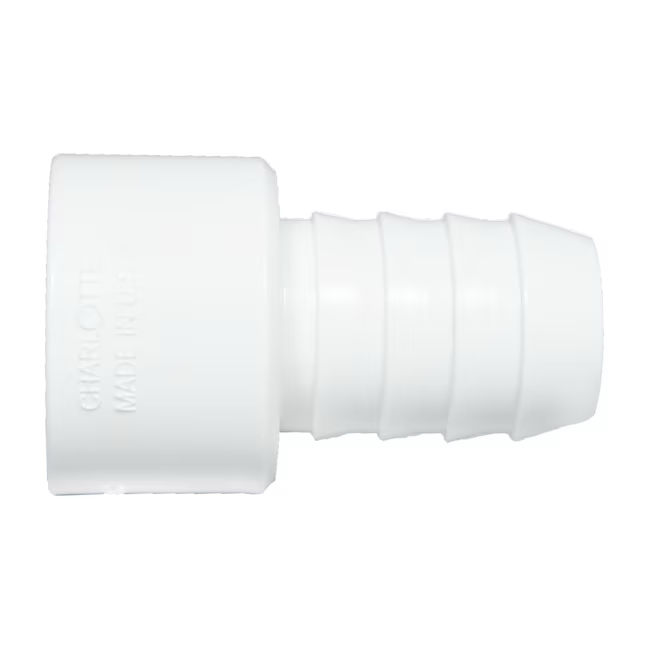 Charlotte Pipe 1-in PVC Schedule 40 Insert x Socket Adapter for Potable Water