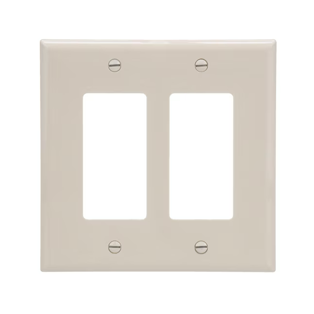 Eaton Placa de pared decorativa para interiores de policarbonato color almendra claro, tamaño mediano, 2 unidades