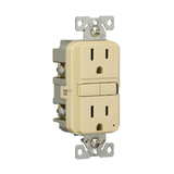 Eaton 15-Amp 125-volt Tamper Resistant GFCI Residential Decorator Outlet, Ivory