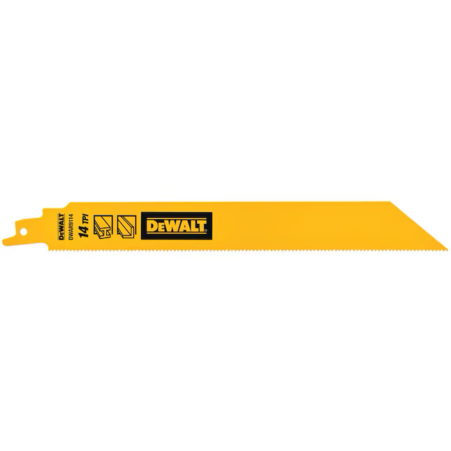 DEWALT Bi-metal 9-in 14 Tpi Metal Cutting Reciprocating Saw Blade (5-Pack)