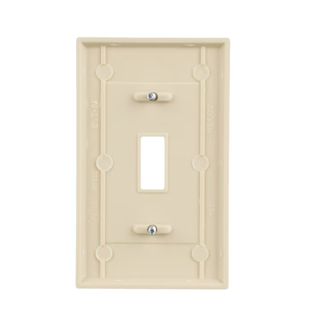 Eaton 1-Gang Standard Size Ivory Plastic Indoor Toggle Wall Plate