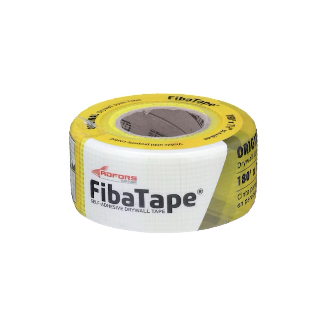 Saint-Gobain ADFORS FibaTape Standard Gelb 1,875 Zoll x 180 Fuß Mesh-Konstruktion, selbstklebendes Fugenband