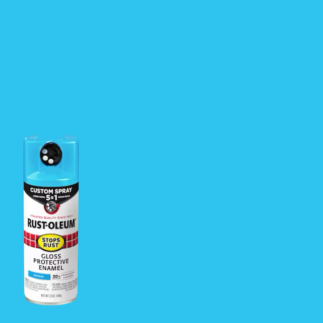 Pintura en aerosol azul Maui brillante Stops Rust 5 en 1 de Rust-Oleum (peso neto: 12 oz)