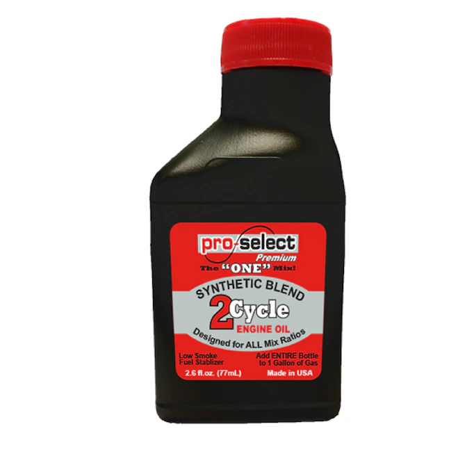 Aceite de motor de mezcla sintética para motores de 2 tiempos PRO SELECT de 2.6 oz