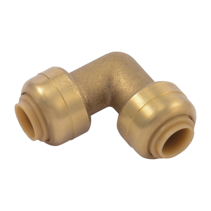 SharkBite 1/4 in. (3/8 in. OD) x 1/4 in. (3/8 in. OD) Brass Push 90-Degree Elbow