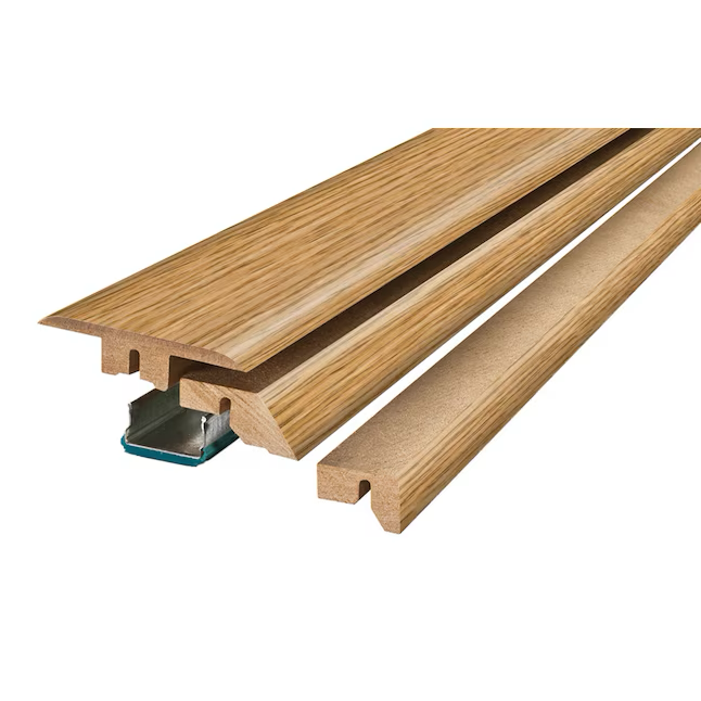 Project Source Honey Moldura para piso multiusos de madera laminada de 0,75 pulgadas de alto x 2,37 pulgadas de ancho x 78,7 pulgadas de largo