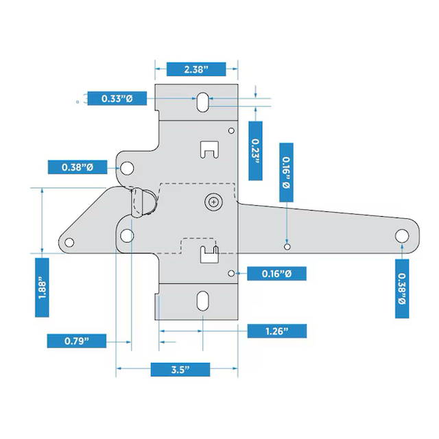 National Hardware 5-in Black Gate Latch