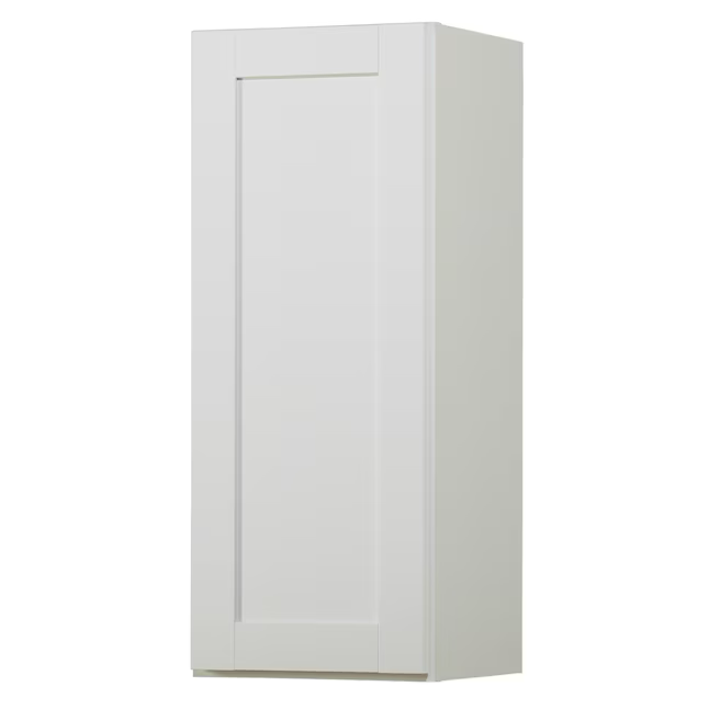 Diamond NOW Arcadia 18-in W x 30-in H x 12-in D White Door Wall Fully Assembled Cabinet (Recessed Panel Shaker Door Style)