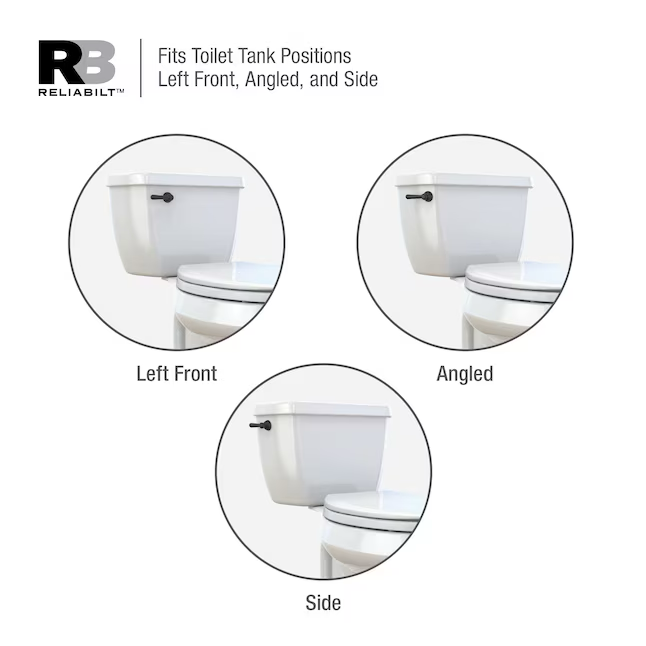 RELIABILT 4-in/6-in/8-in cuttable Front/side/neo-angle Mount White Universal Fit Handle with Lever