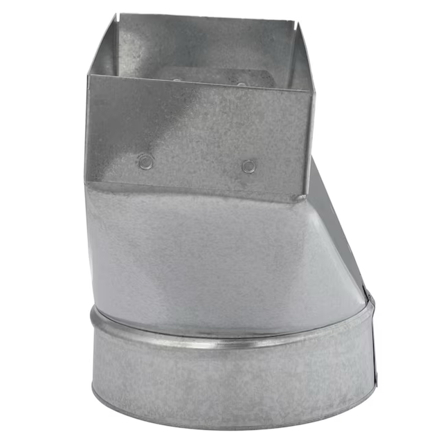 IMPERIAL 6-in 30 Gauge Galvanized Steel Round Straight Register Duct Boot